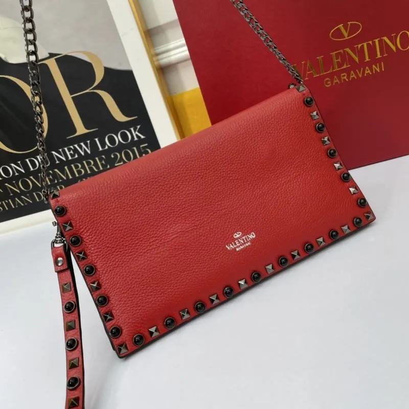 Alternative view of Valentino Red Leather Studded Satchel Bag