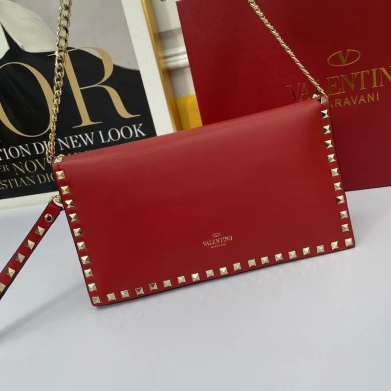 Alternative view of Valentino Red Rockstud Chain Satchel Bag
