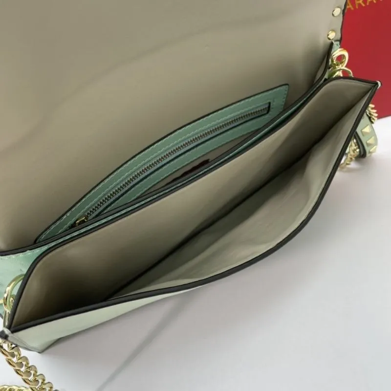 Valentino Mint Green Rockstud Satchel Bag 1056 - Image 7