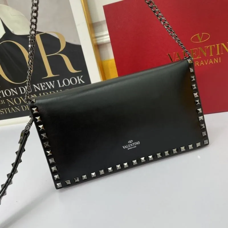 Alternative view of Valentino Black Leather Studded Crossbody Bag