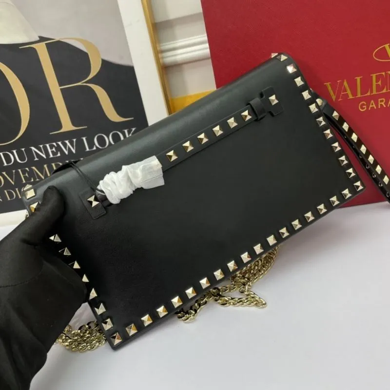 Valentino Black Rockstud Crossbody Bag 1060 - Image 3