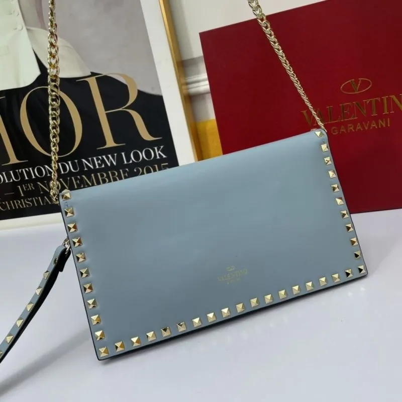 Alternative view of Valentino Light Blue Rockstud Crossbody Satchel Bag 1064