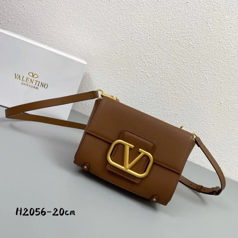 Valentino Garavani Brown Crossbody Bag H2056 20cm