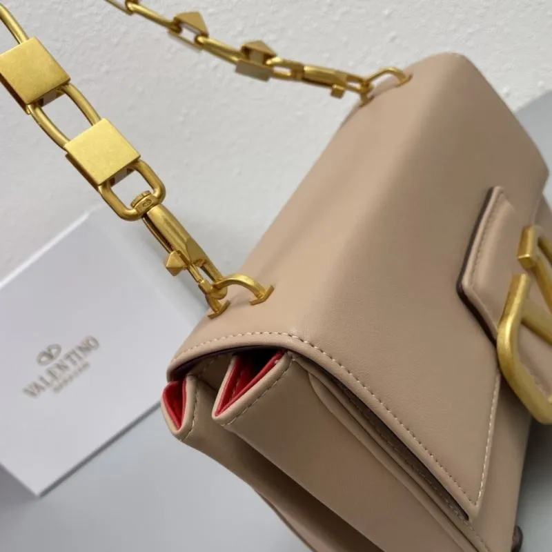 Valentino Garavani Beige Crossbody Satchel Bag H2056 20cm - Image 5
