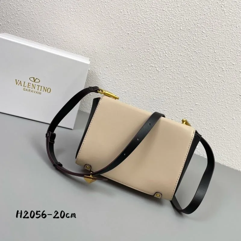 Alternative view of Valentino Garavani Beige Black Crossbody Satchel Bag H2056 20cm