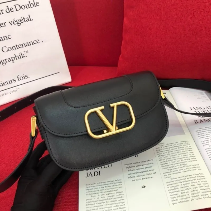 Valentino Black Crossbody Satchel Bag 1073