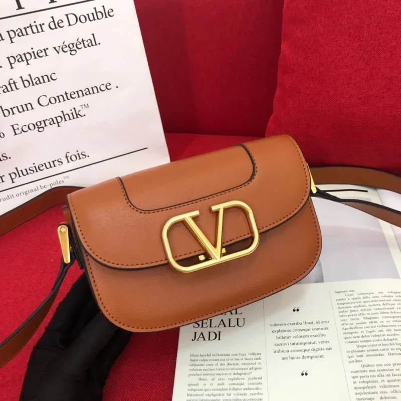 Valentino Brown Satchel Bag 1074