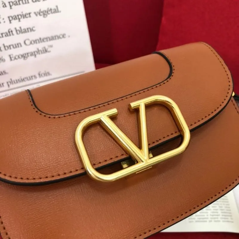 Valentino Brown Satchel Bag 1074 - Image 3