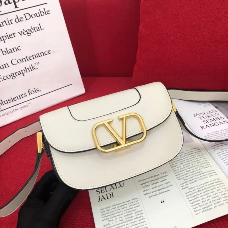 Valentino White Crossbody Satchel Bag 1076