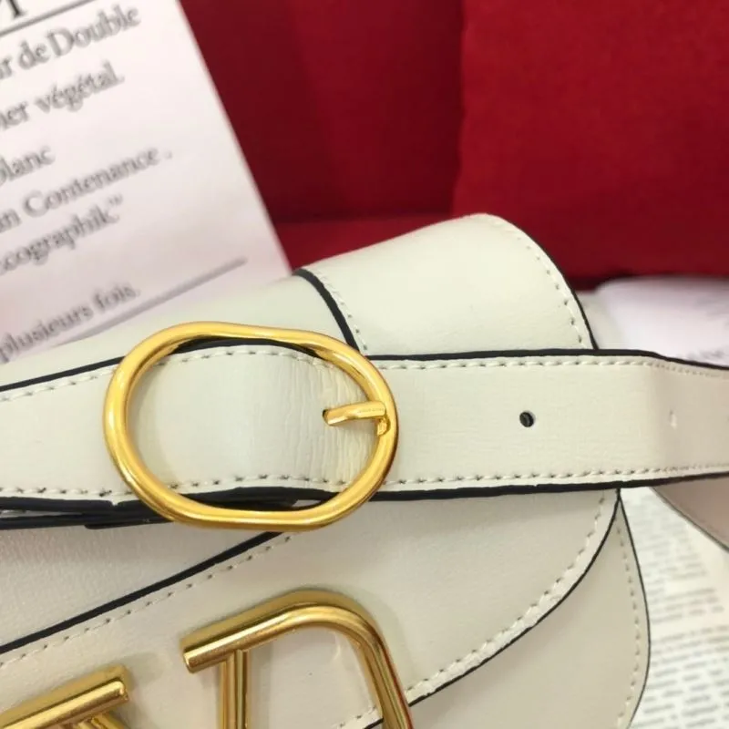 Valentino White Crossbody Satchel Bag 1076 - Image 4