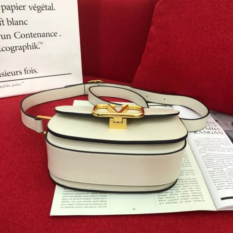 Valentino White Crossbody Satchel Bag 1076 - Image 6