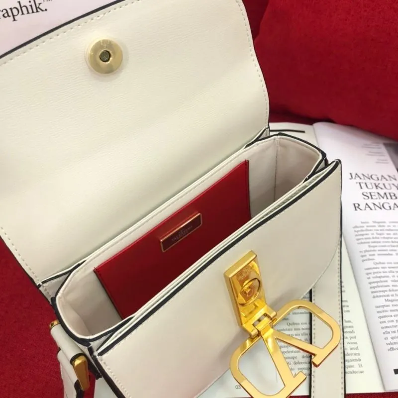 Valentino White Crossbody Satchel Bag 1076 - Image 8
