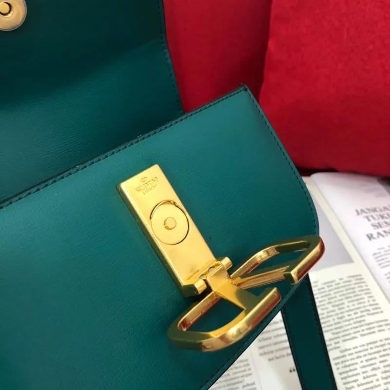 Valentino Teal Satchel Bag 1077 - Image 7