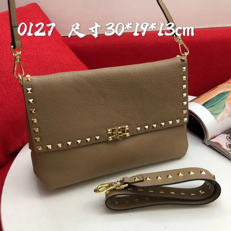 Alternative view of Valentino Taupe Satchel Crossbody Bag 0127