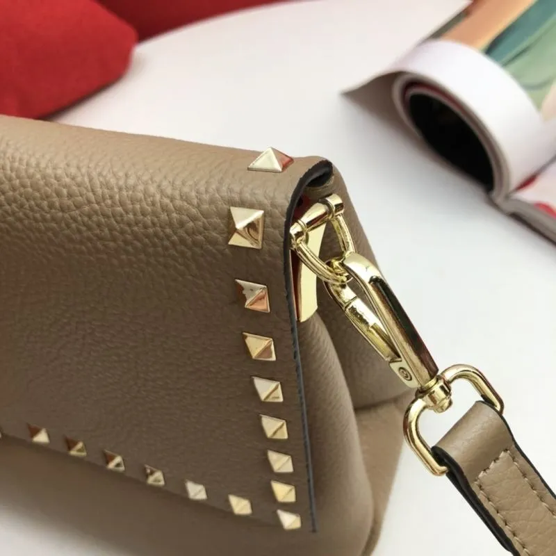Valentino Taupe Satchel Crossbody Bag 0127 - Image 5