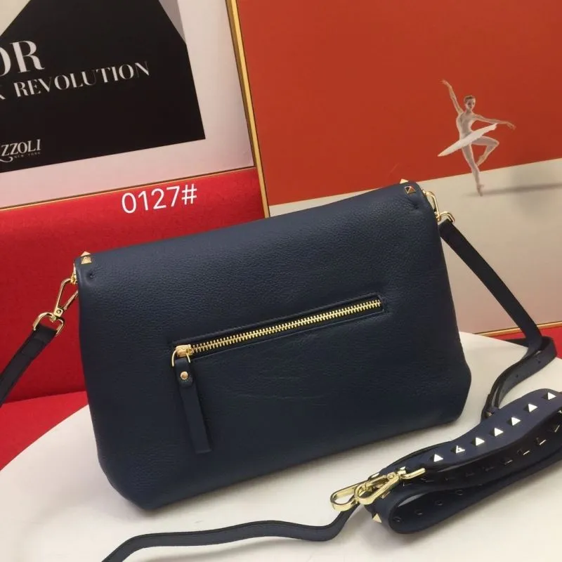 Alternative view of Valentino Navy Blue Crossbody Satchel Bag 0127