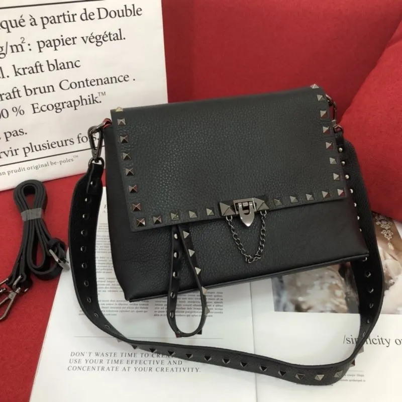 Alternative view of Valentino Black Studded Satchel Bag 1082