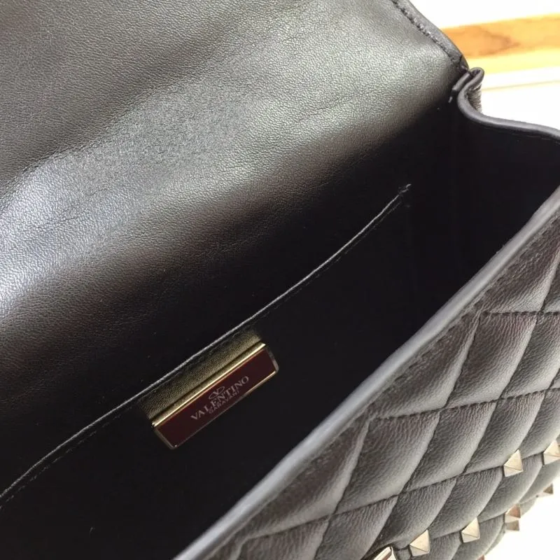 Valentino V002 Black Studded Satchel Bag - Image 8