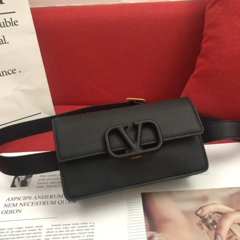 Valentino Black Waist Satchel Bag 1107