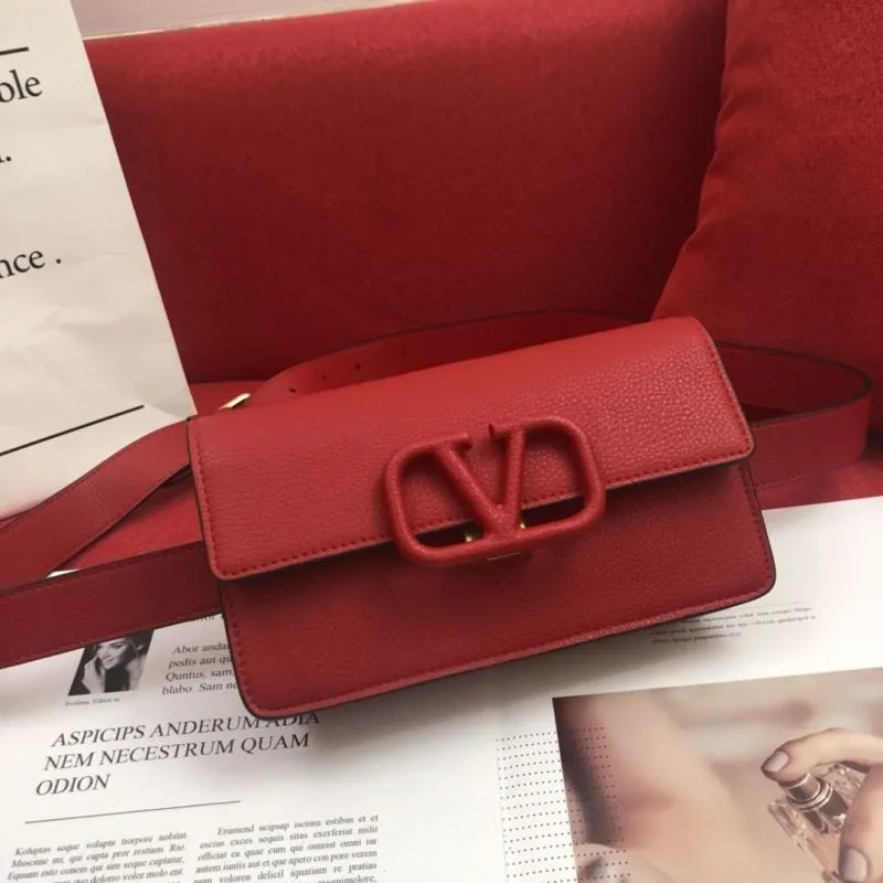 Valentino Red Leather Satchel Bag 1109