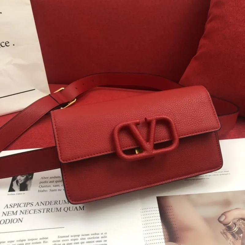 Alternative view of Valentino Red Leather Satchel Bag 1109