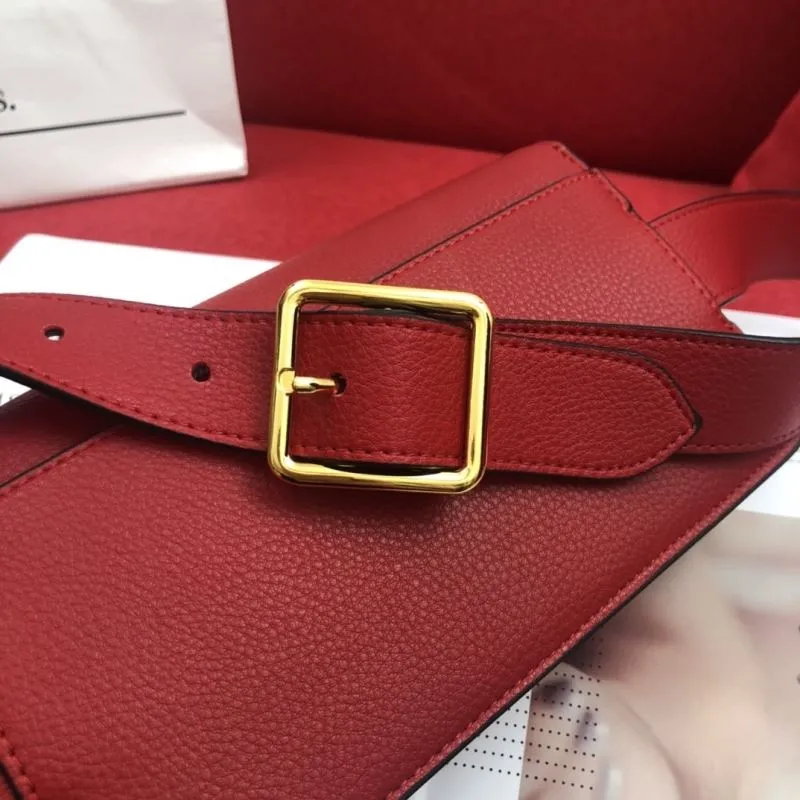 Valentino Red Leather Satchel Bag 1109 - Image 6