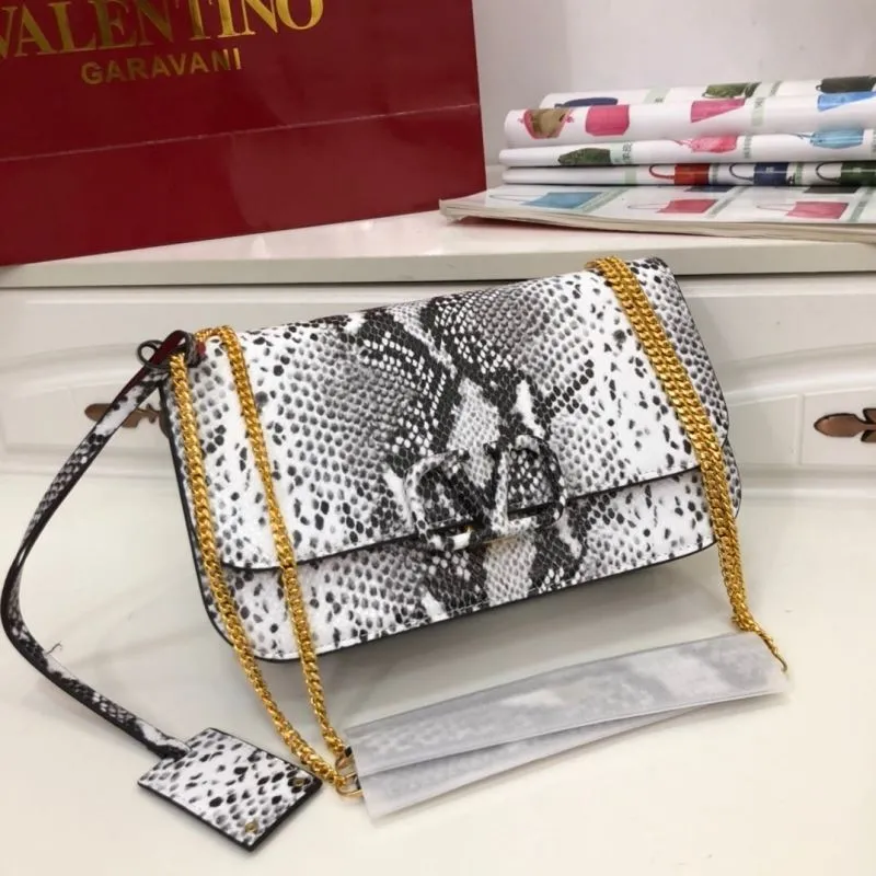 Alternative view of Valentino White Black Snake Print Crossbody Satchel Bag