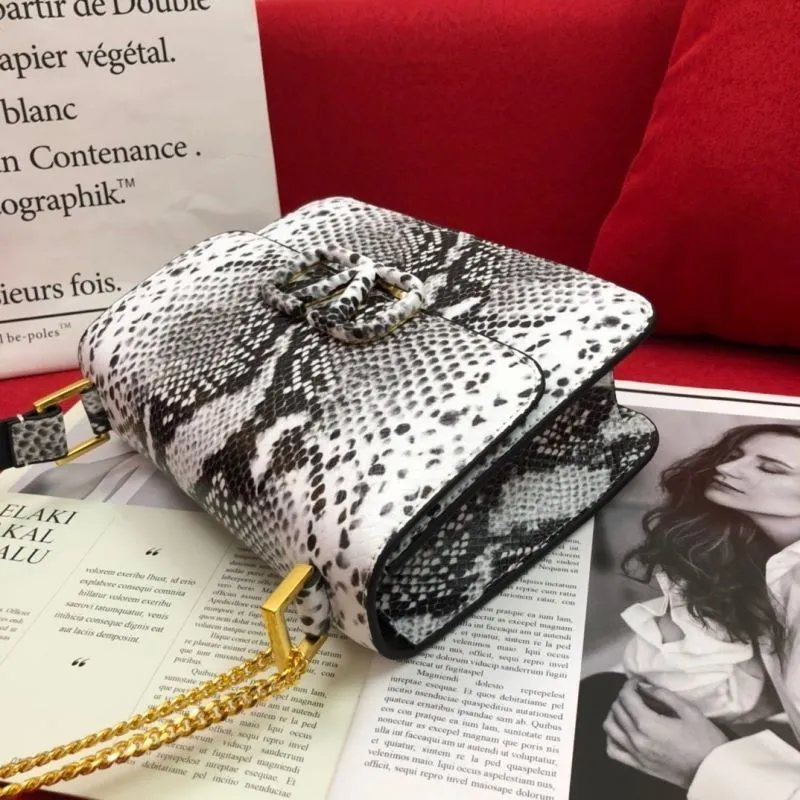 Valentino Snake Print Satchel Handbag 1114 - Image 5