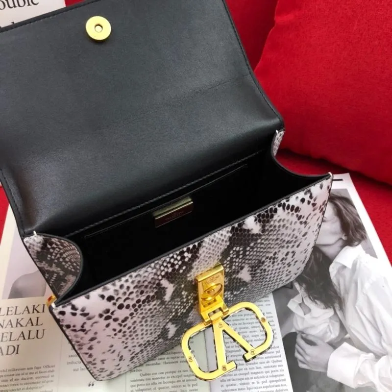 Valentino Snake Print Satchel Handbag 1114 - Image 7