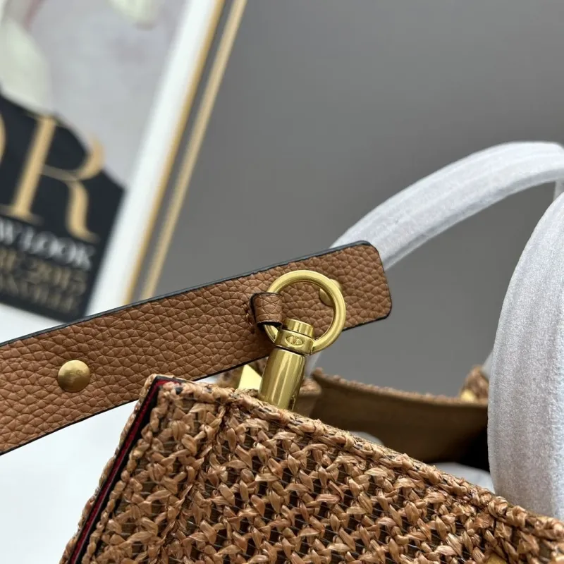 Valentino Brown Woven Tote Bag 20235 - Image 6