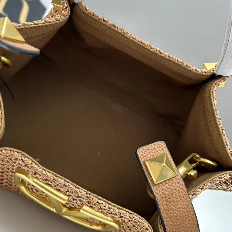 Valentino Brown Woven Tote Bag 20235 - Image 7