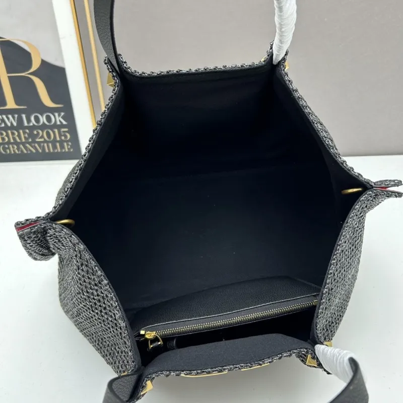 Valentino Black Woven Tote Bag 20236 - Image 7