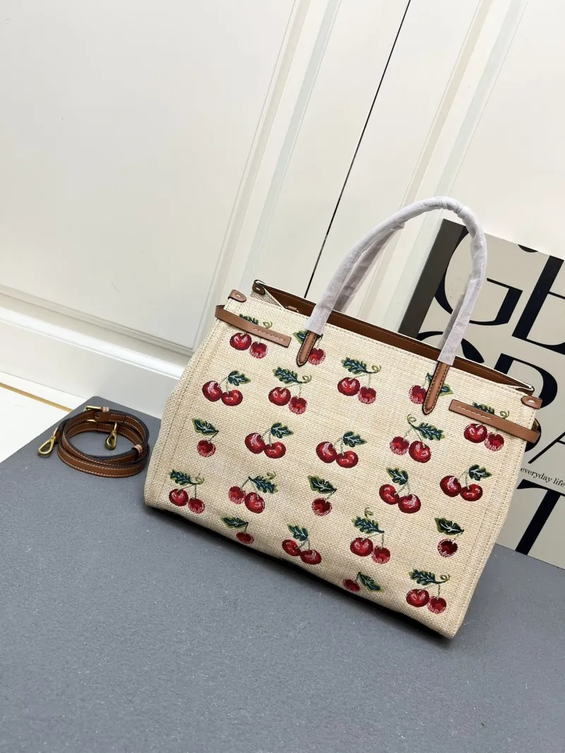 Valentino Large Cherry Embroidered Tote Bag 1V5056 - Image 3