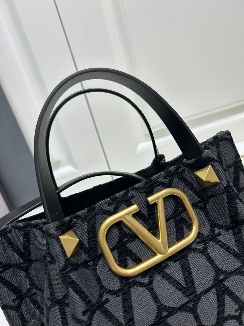 Valentino Small Black Tote Bag 5039-2 - Image 4