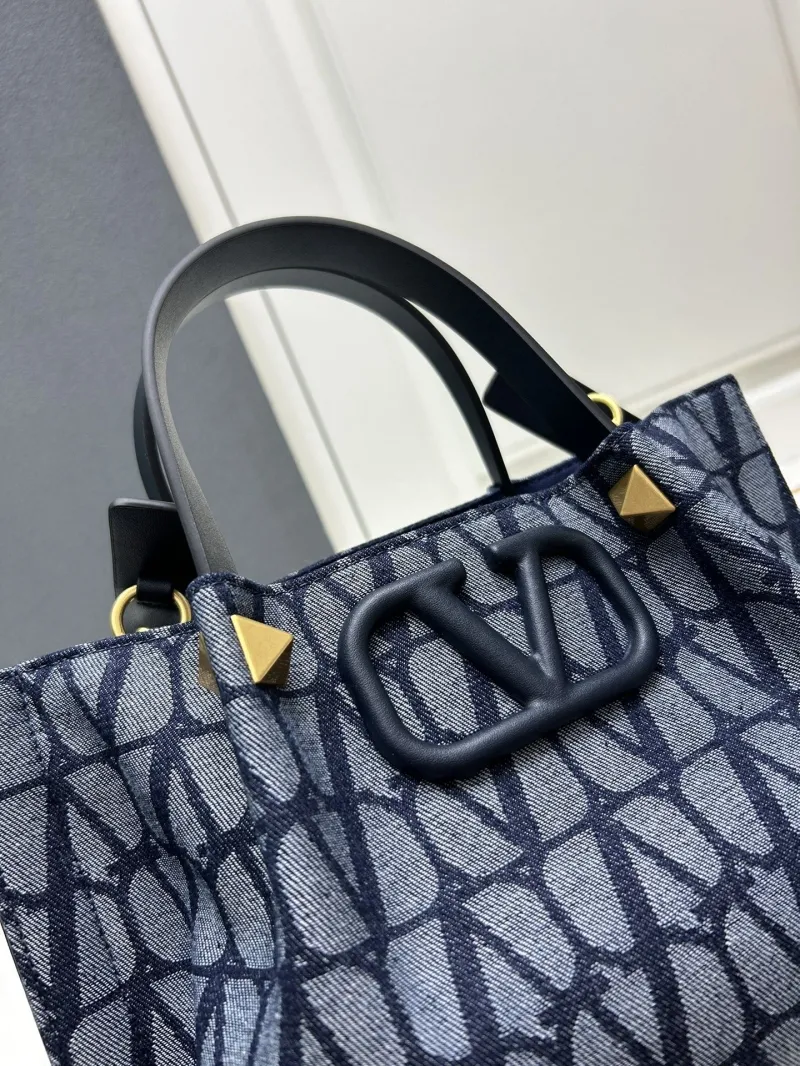 Valentino Small Navy Blue Tote Bag 5039-2 - Image 4