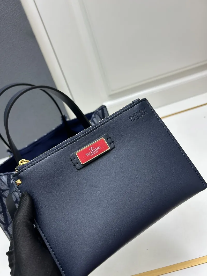 Valentino Small Navy Blue Tote Bag 5039-2 - Image 9
