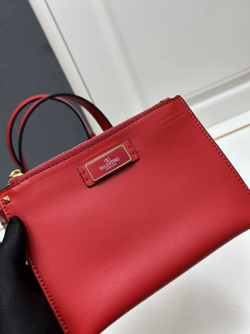 Valentino Small Red Canvas Tote Bag 5039-2 - Image 9