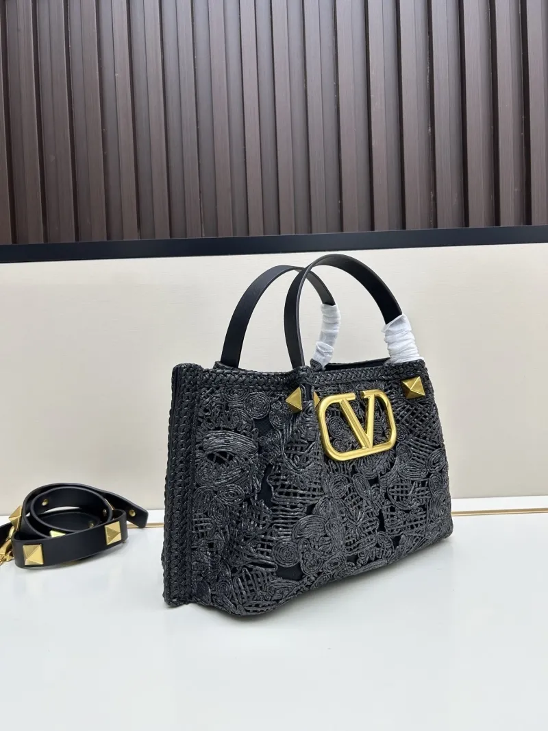 Alternative view of Valentino Black Woven Tote Bag 20268