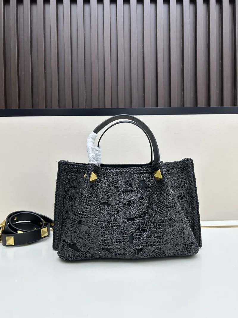 Valentino Black Woven Tote Bag 20268 - Image 3