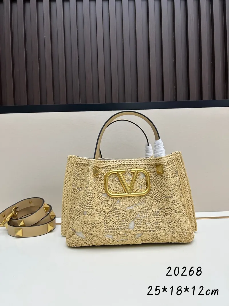 Valentino Beige Raffia Tote Bag 20268
