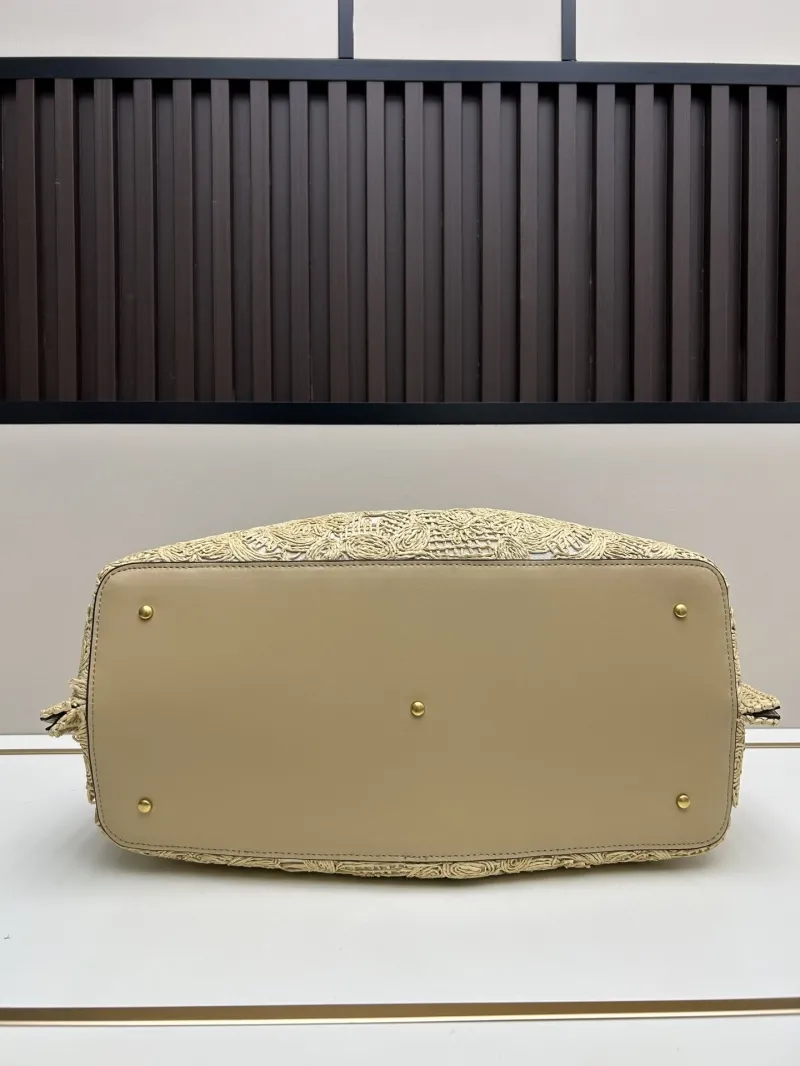 Valentino Beige Straw Tote Bag 20269 - Image 5