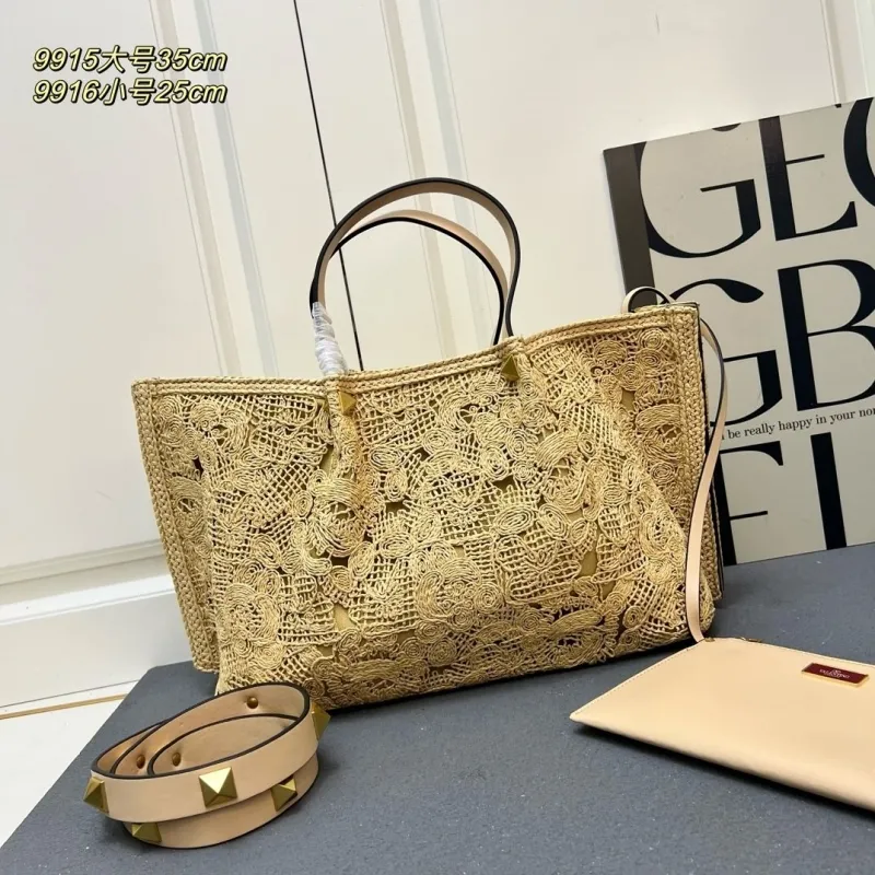 Alternative view of Valentino Beige Lace Tote Bag Large