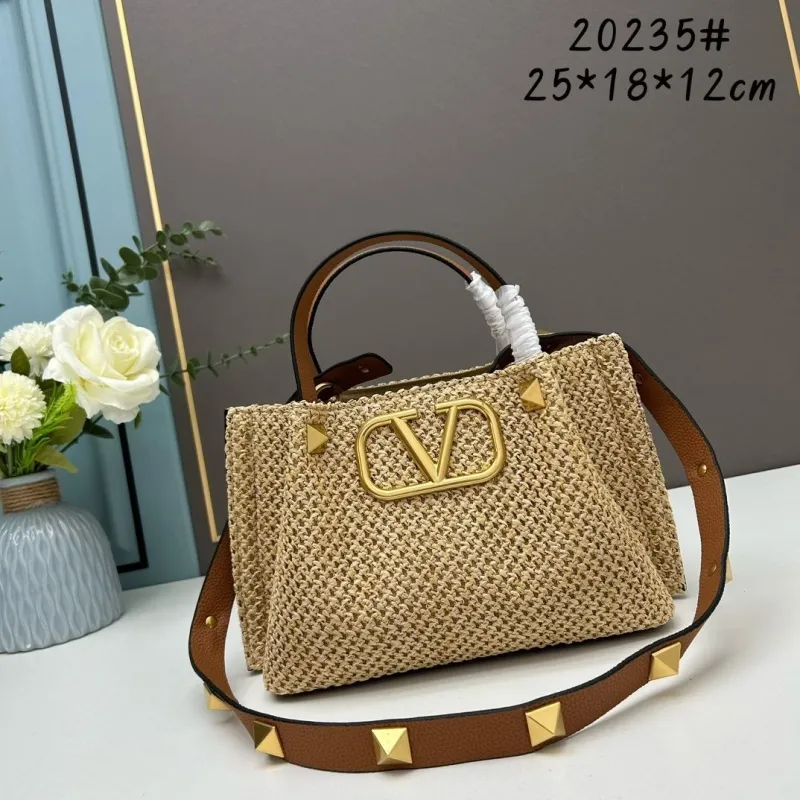 Valentino Beige Woven Tote Bag 20235