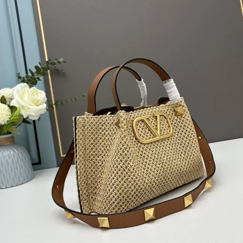 Alternative view of Valentino Beige Woven Tote Bag 20235