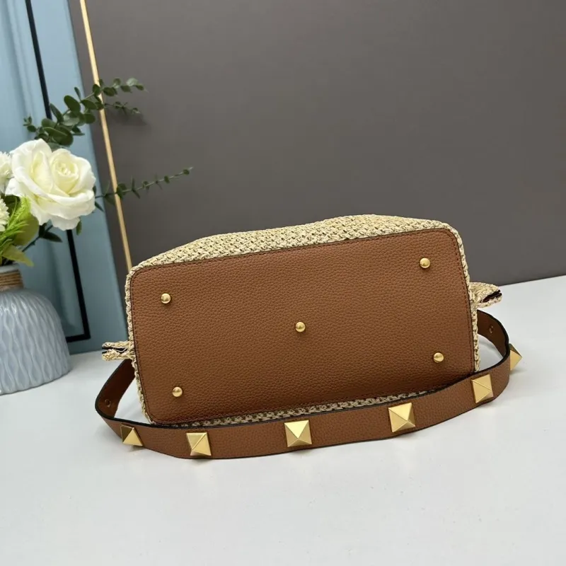 Valentino Beige Woven Tote Bag 20235 - Image 5