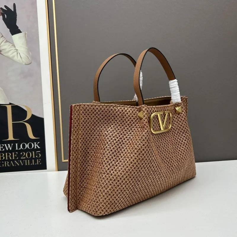 Alternative view of Valentino Brown Woven Tote Bag 20236