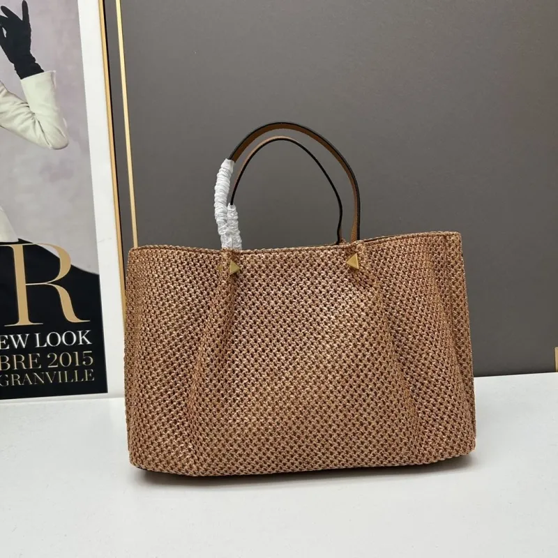 Valentino Brown Woven Tote Bag 20236 - Image 3