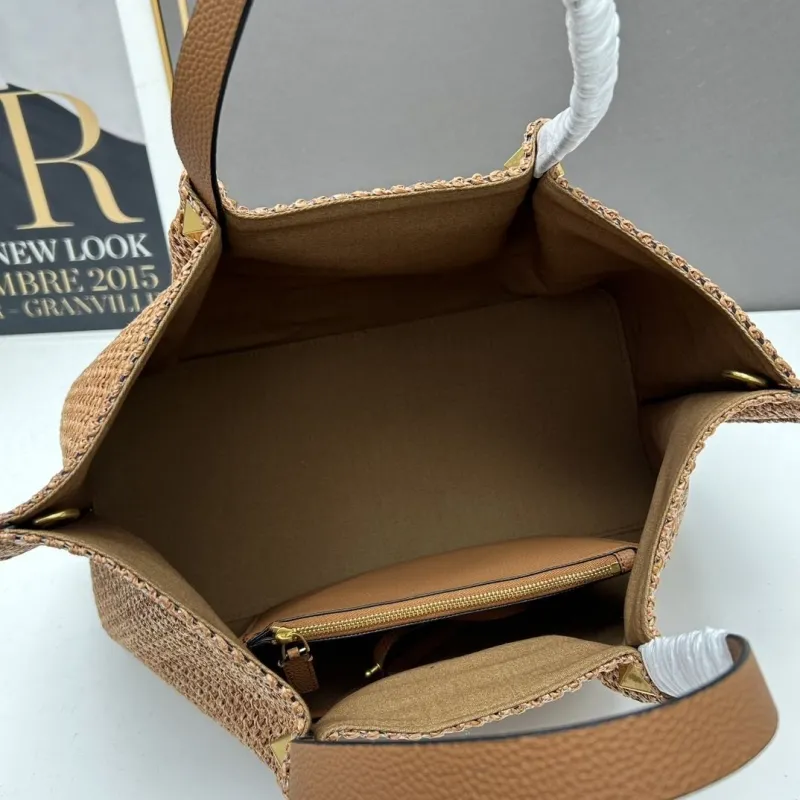 Valentino Brown Woven Tote Bag 20236 - Image 7