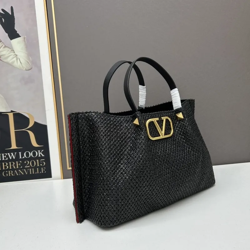 Alternative view of Valentino Black Woven Tote Bag 20236