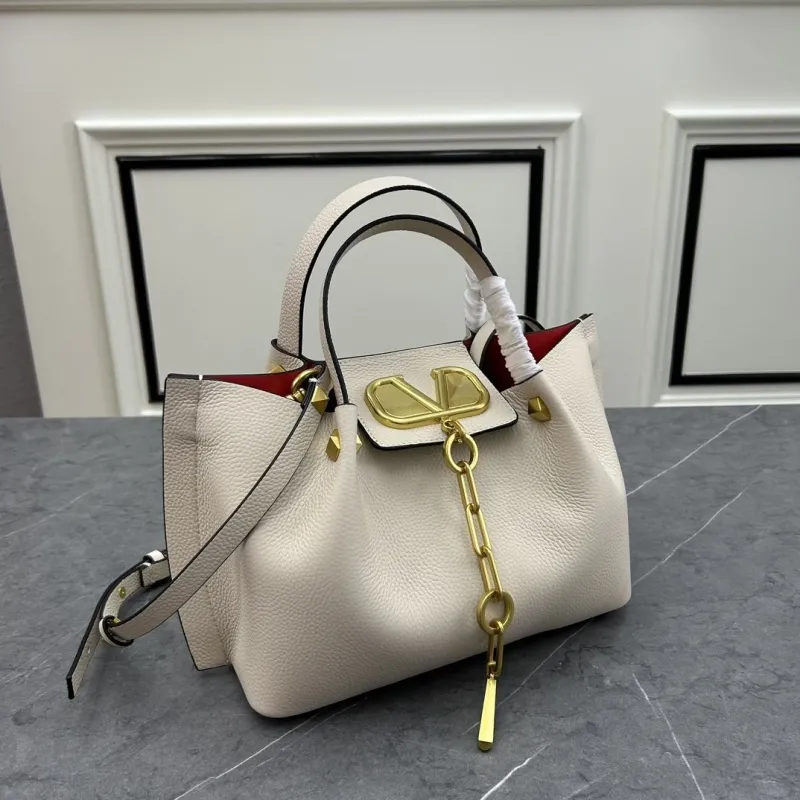 Alternative view of Valentino Cream Leather Shopping Tote Bag